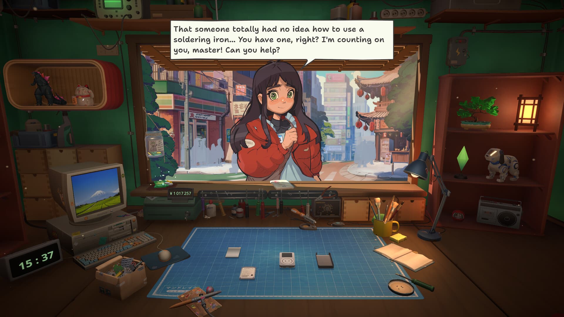 ReStory electronics repair shop and customer dialogue